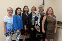 Speakers at Hats Off to Women Workshop l to r: Esther Bird, Committee chairman; Dorothy Korszen; Mk Mueller; Cyndi Fredricks; Kairee Haley; Kathleen Houseweart